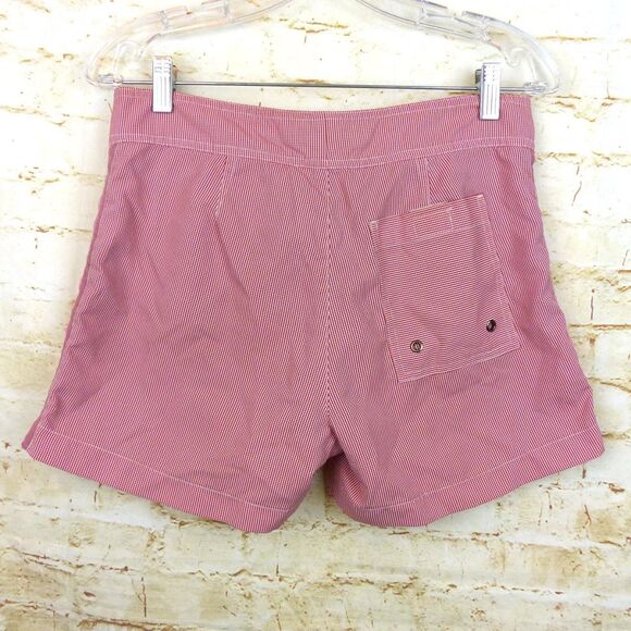 Parke & Ronen Swim Trunk Shorts Mens 30 X 4 Red Gingham Mesh Brief Retro Mod - Picture 2 of 12